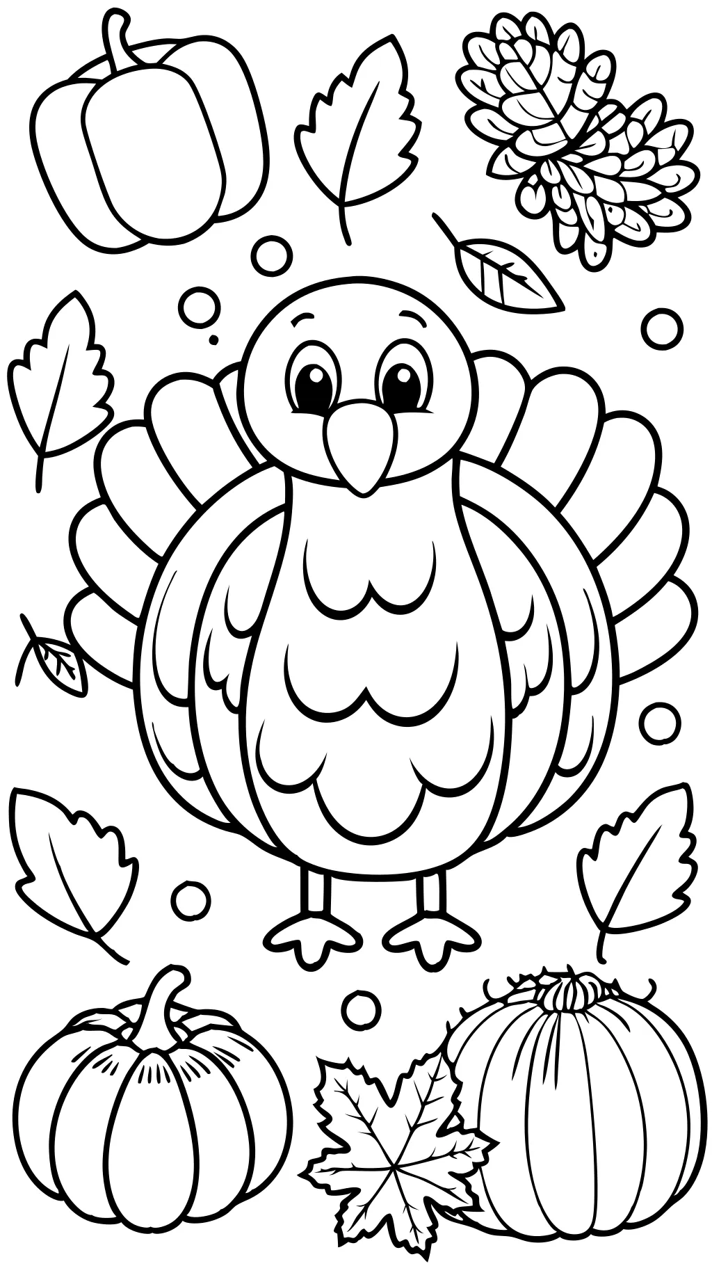 coloriage de Thanksgiving Turquie